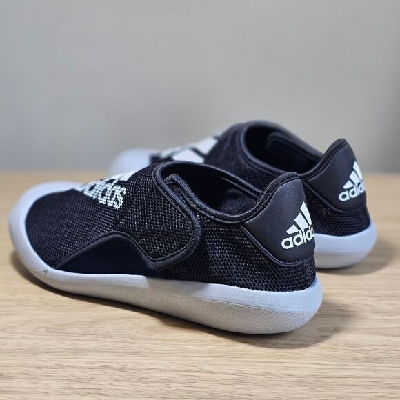 Adidas Altaventure Sport Swim Sandals Water Shoes Oreo Black Grey White 2Y New - Picture 4 of 12